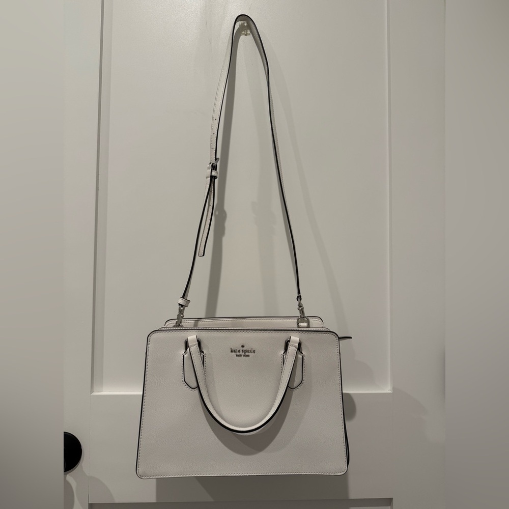kate spade White Structured Crossbody Satchel